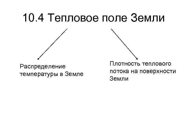 10. 4 Тепловое поле Земли Распределение температуры в Земле Плотность теплового потока на поверхности