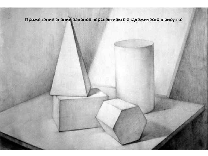 Применение знаний законов перспективы в академическом рисунке 