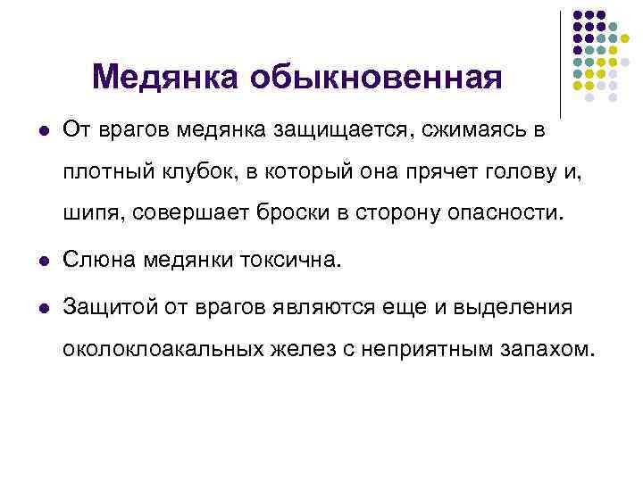 Медянка обыкновенная l От врагов медянка защищается, сжимаясь в плотный клубок, в который она