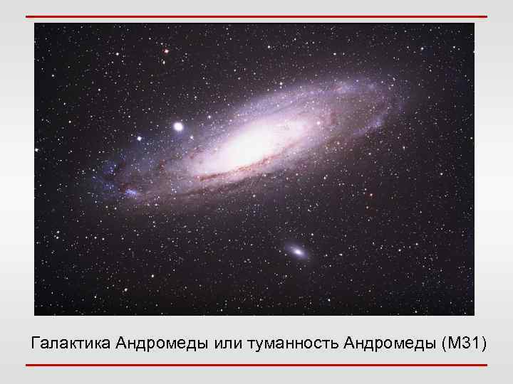 Галактика Андромеды или туманность Андромеды (M 31) 
