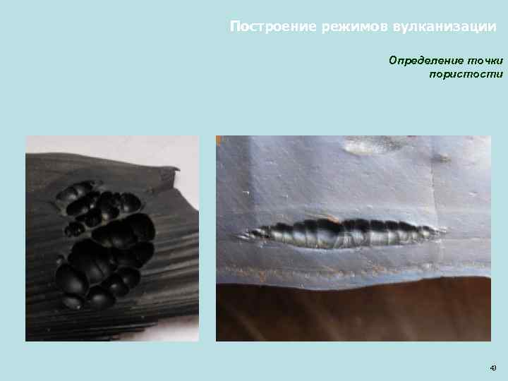 Построение режимов вулканизации Определение точки пористости 43 