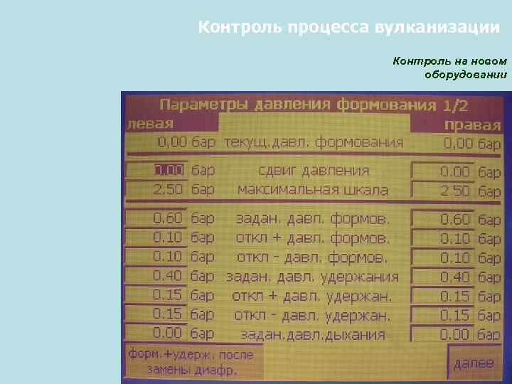 Контроль процесса вулканизации Контроль на новом оборудовании 52 