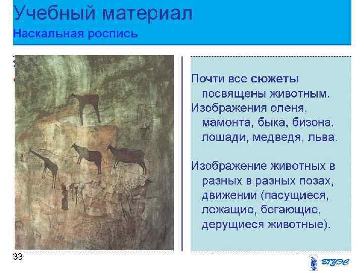 Учебный материал Наскальная роспись Заголовок слайда · Размер шрифта – Заголовок: 40 пт ■