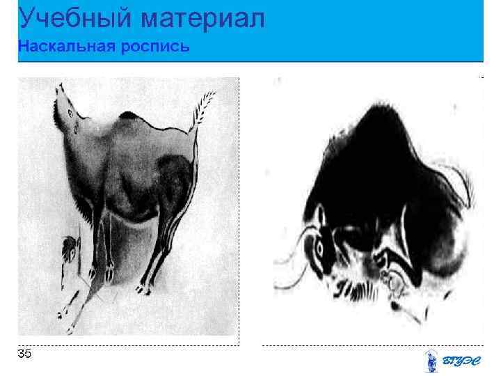 Учебный материал Наскальная роспись Пояснительный текст Рисунок 