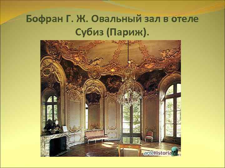 Бофран Г. Ж. Овальный зал в отеле Субиз (Париж). 