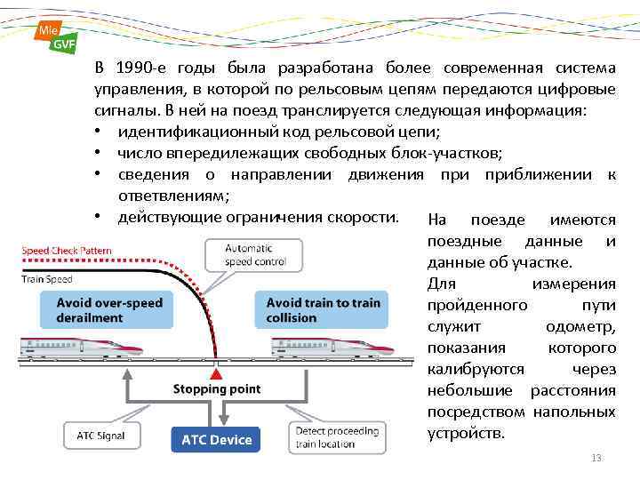 В 1990 -е годы была разработана более современная система управления, в которой по рельсовым