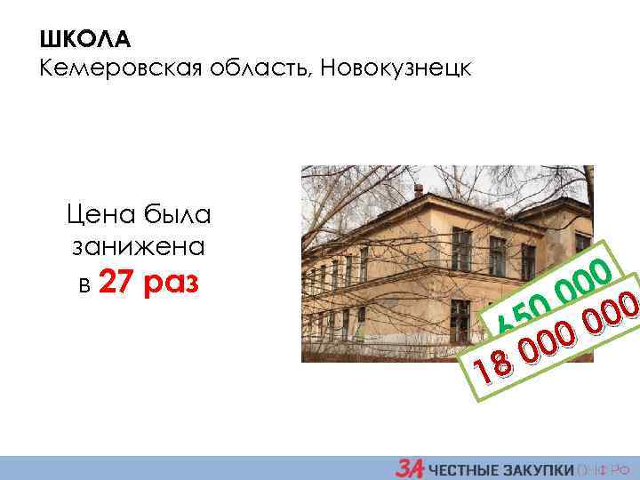 ШКОЛА Кемеровская область, Новокузнецк Цена была занижена в 27 раз 00 0 0 50