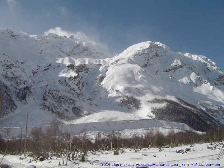 2014. Лед и снег в меняющемся мире. доц. , к. г. н. Н, А,