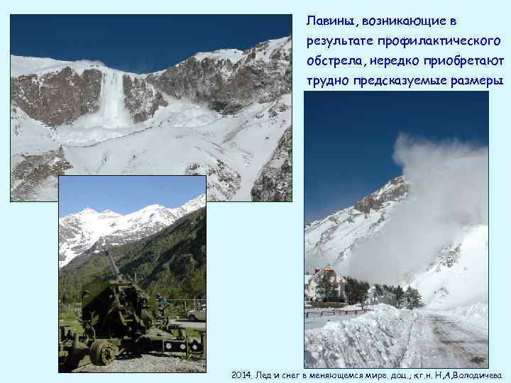 Лавины, возникающие в результате профилактического обстрела, нередко приобретают трудно предсказуемые размеры 2014. Лед и