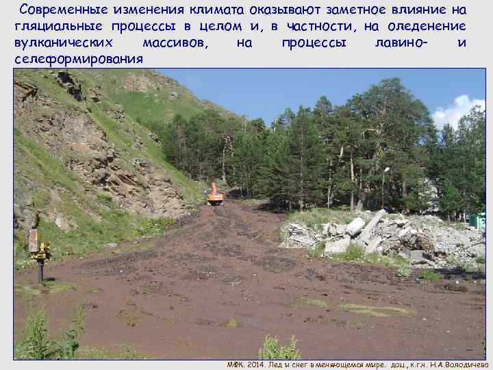 Современные изменения климата оказывают заметное влияние на гляциальные процессы в целом и, в частности,