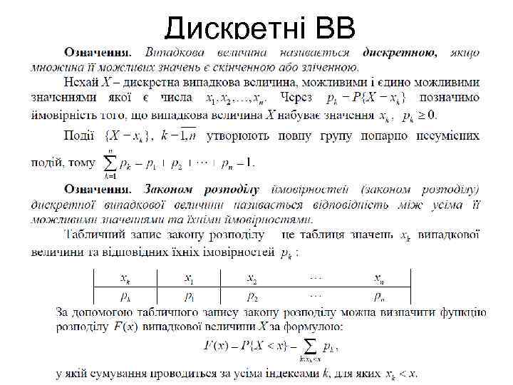 Дискретні ВВ 