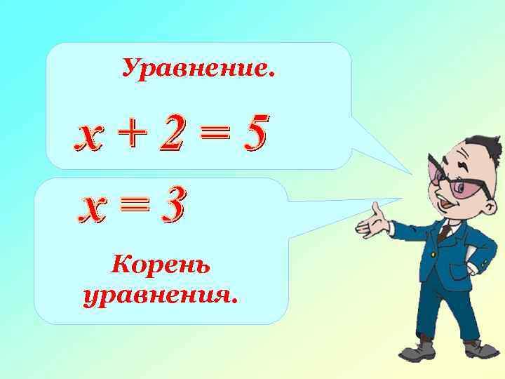Уравнение. Корень уравнения. 