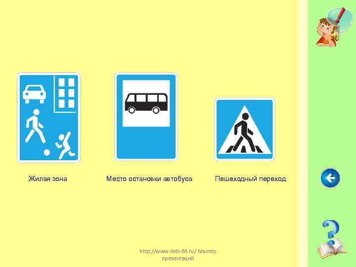 Жилая зона Место остановки автобуса Пешеходный переход http: //www. deti-66. ru/ Мастер презентаций 