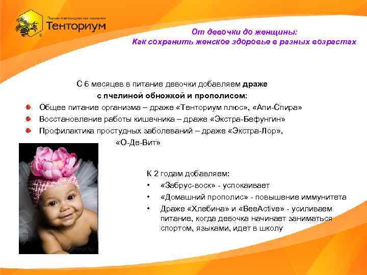 От девочки до женщины: Как сохранить женское здоровье в разных возрастах С 6 месяцев