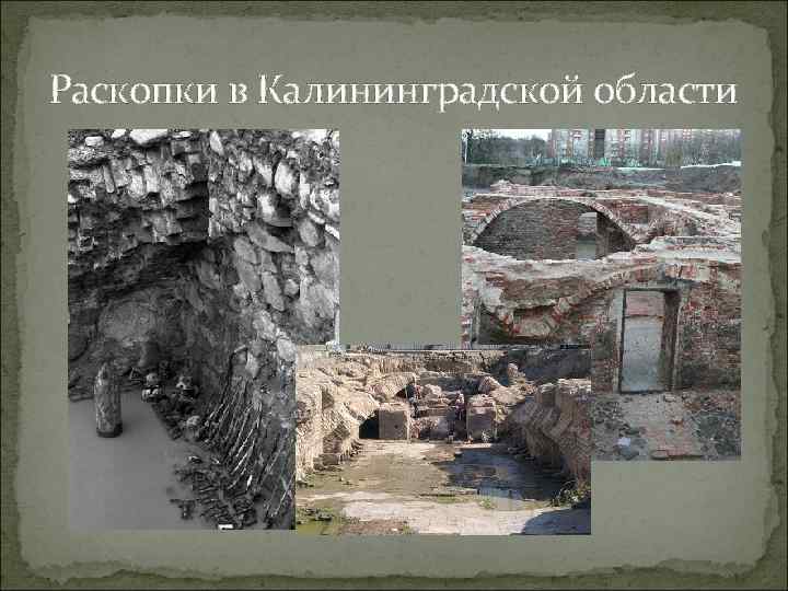 Раскопки в Калининградской области 