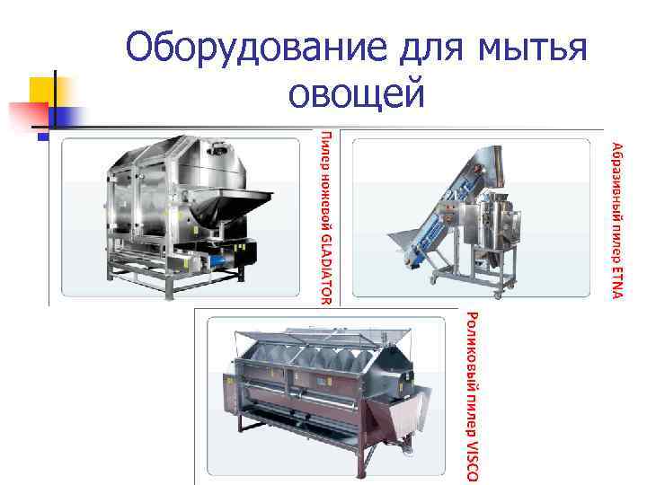 Оборудование для мытья овощей 