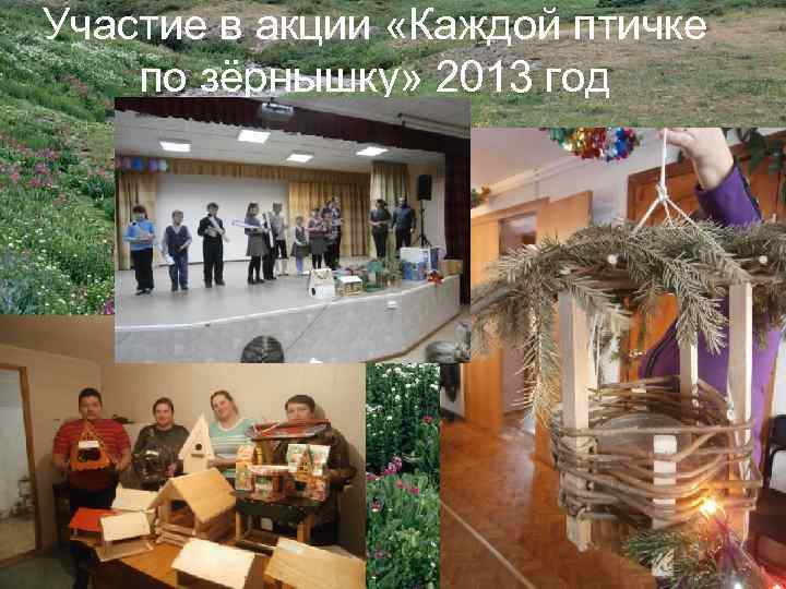 Участие в акции «Каждой птичке по зёрнышку» 2013 год 