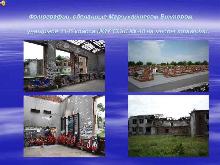  Фотографии, сделанные Марчукайтесом Виктором, учащимся 11 -Б класса МОУ СОШ № 48 на