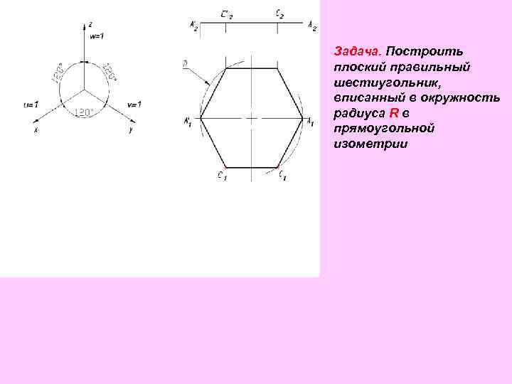 На рисунке изображен правильный шестиугольник вписанный в окружность радиуса r пусть а6