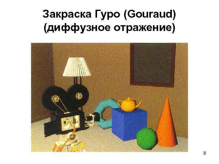 Закраска Гуро (Gouraud) (диффузное отражение) 8 