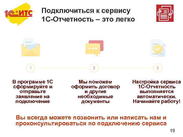 Подключиться к сервису 1 С-Отчетность – это легко В программе 1 С сформируйте и