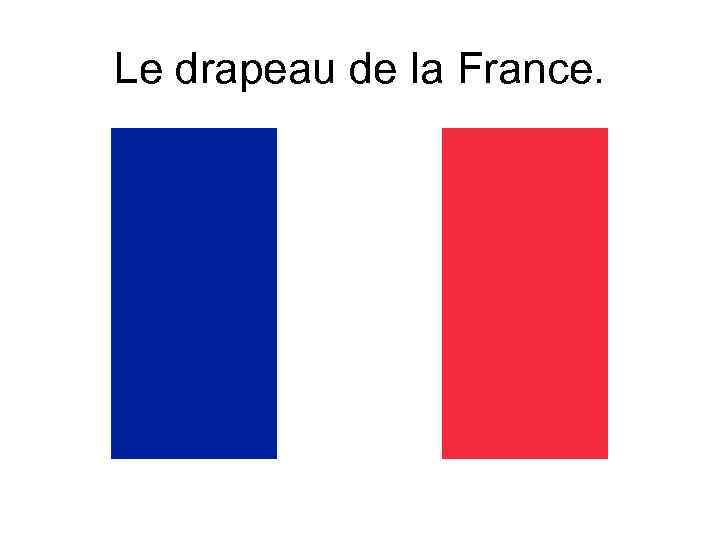 Le drapeau de la France. 