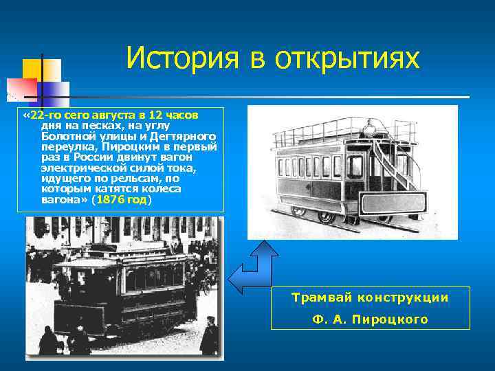 История в открытиях « 22 -го сего августа в 12 часов дня на песках,
