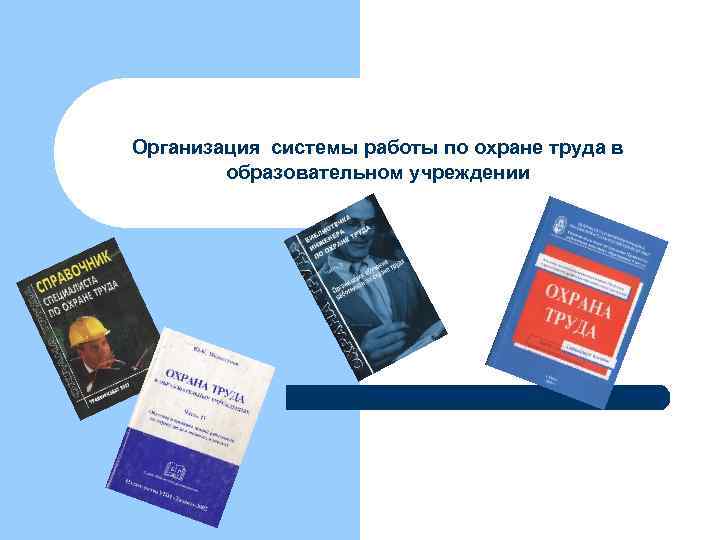 Организация системы работы по охране труда в образовательном учреждении 