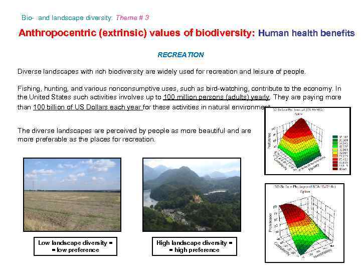 Bio- and landscape diversity: Theme # 3 Anthropocentric (extrinsic) values of biodiversity: Human health