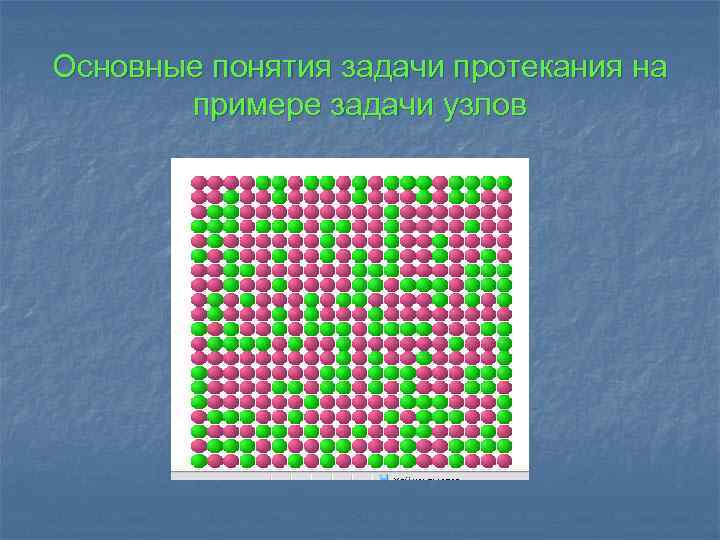 Основные понятия задачи протекания на примере задачи узлов 