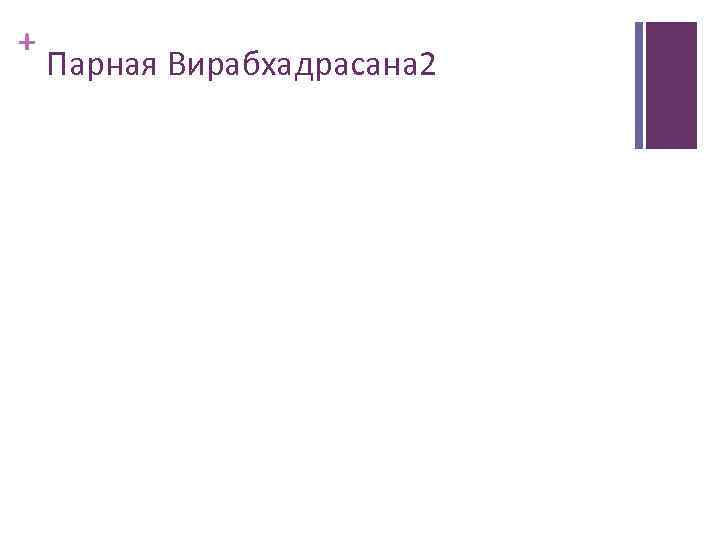 + Парная Вирабхадрасана 2 