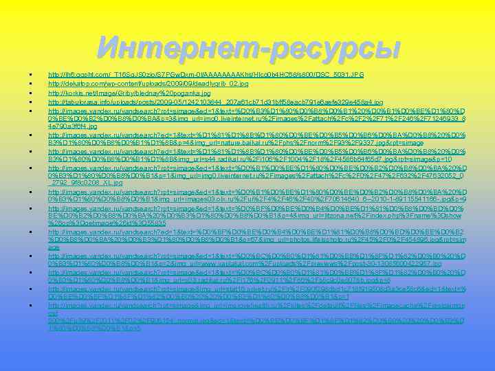 Интернет-ресурсы • • • • http: //lh 6. ggpht. com/_T 16 Sq. JS 0