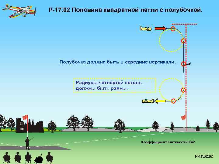 P-17. 02 Половина квадратной петли с полубочкой. Полубочка должна быть в середине вертикали. Радиусы