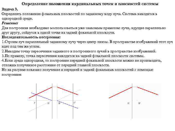 Найдите положение. Положение фокальной плоскости. Построение изображения на плоскости. Построение фокальной плоскости. Определение положения точки в плоскости.
