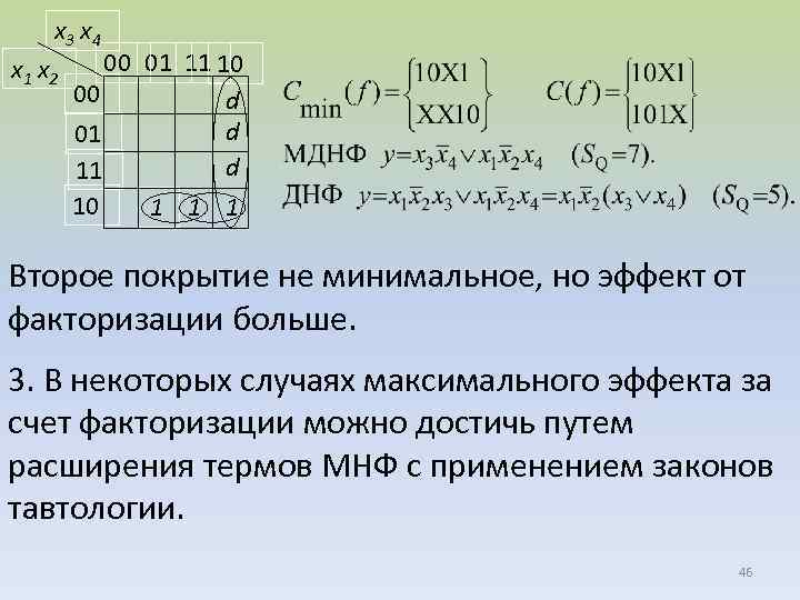 Минимальная днф. Построение комбинационных схем на основе ДНФ.