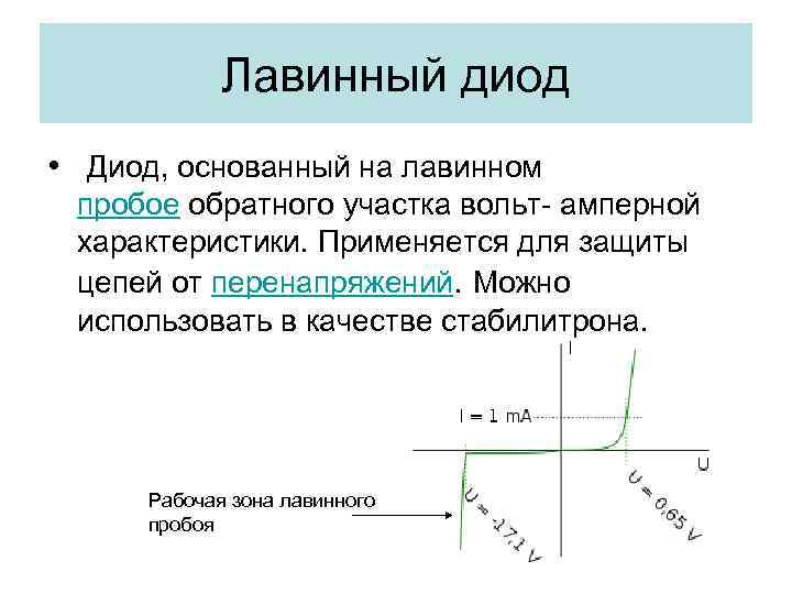 Специальные диоды