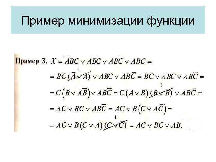 Пример минимизации функции 