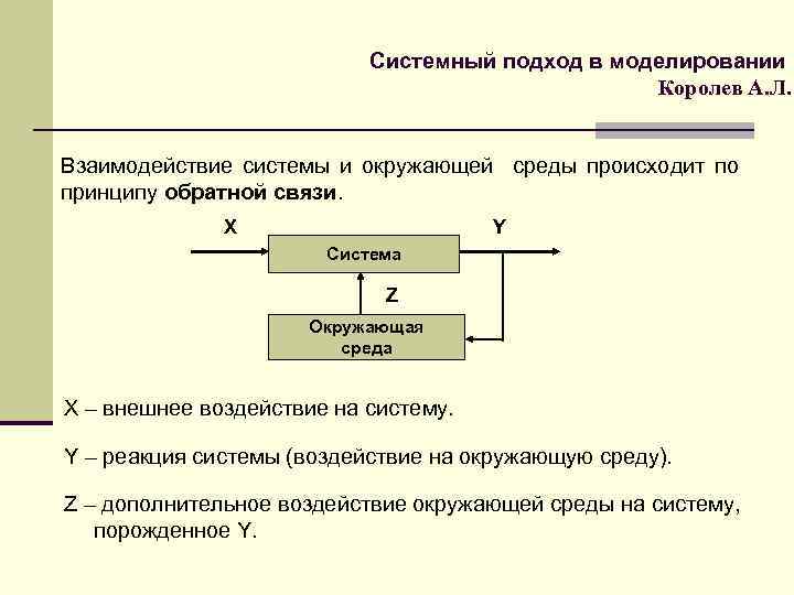 Позиции системного подхода