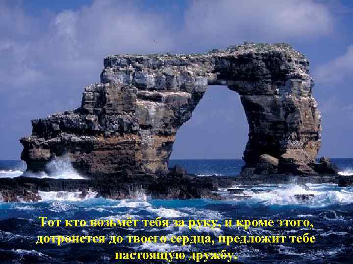 Тот кто возьмёт тебя за руку, и кроме этого, дотронется до твоего сердца, предложит