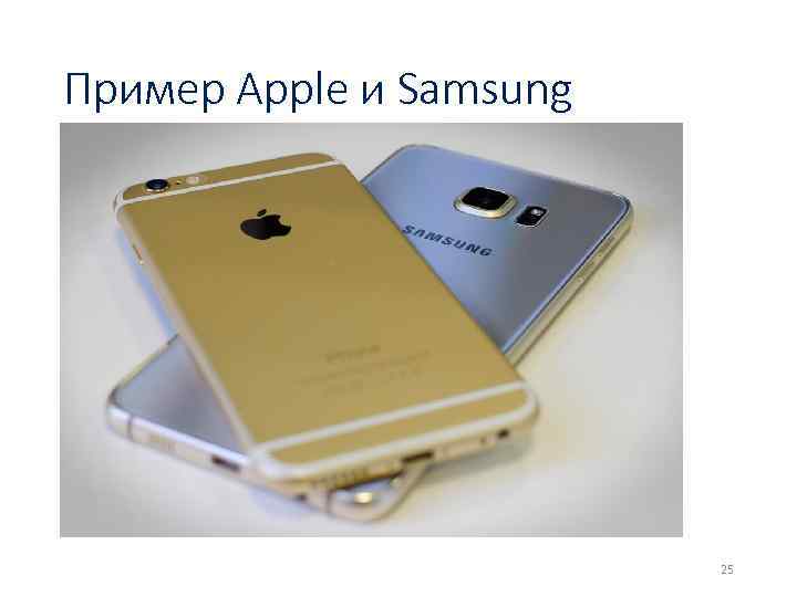 Пример Apple и Samsung 25 
