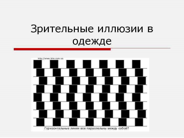 Зрительные иллюзии в одежде презентация