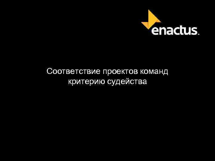 Соответствие проектов команд критерию судейства 