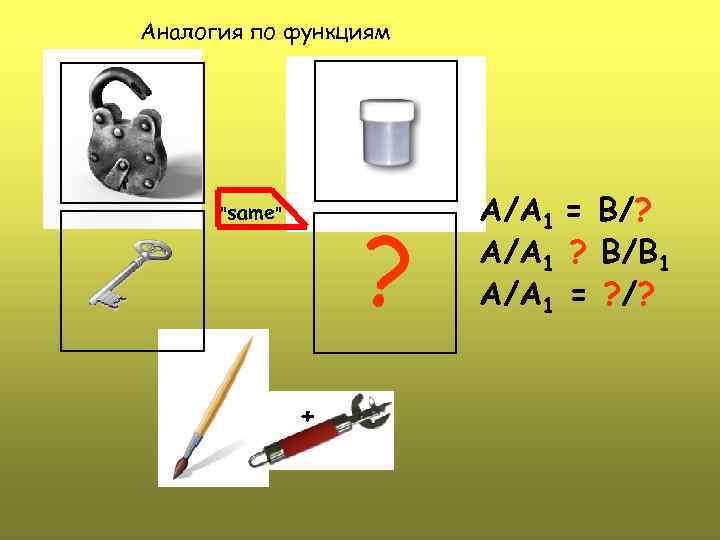 Аналогия по функциям 
