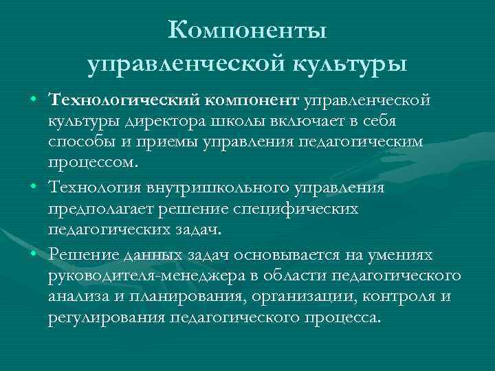 Информационно управленческая культура