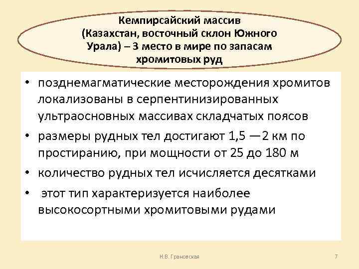 Кемпирсайский массив (Казахстан, восточный склон Южного Урала) – 3 место в мире по запасам