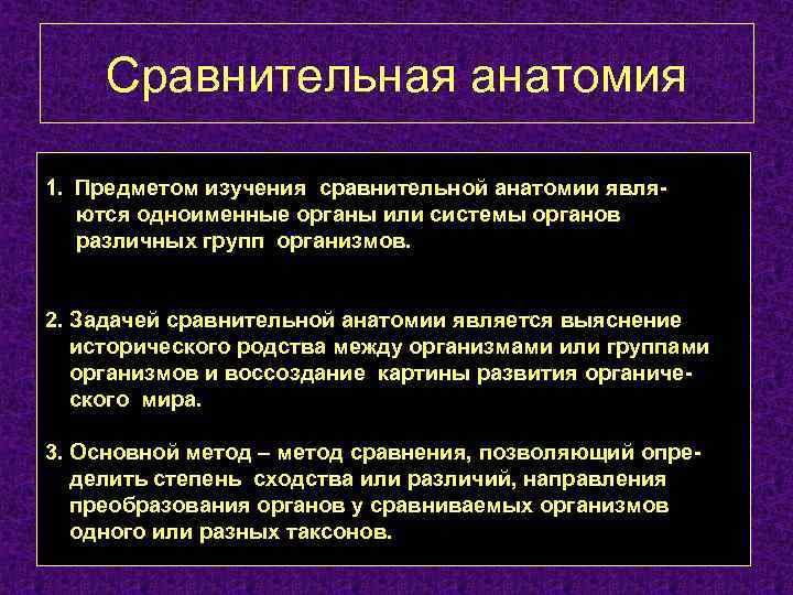 Анатомия объект. Методы сравнительной анатомии. Сравнительная анатомия это кратко. Сравнительная анатомия это в биологии. Задачи сравнительной анатомии позвоночных.