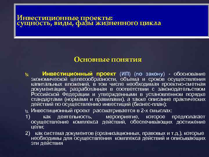 Целесообразности объема и сроков осуществления