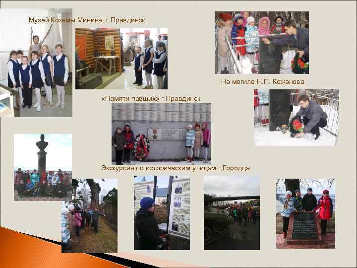 Музей Козьмы Минина г. Правдинск На могиле Н. П. Кожанова «Памяти павших» г. Правдинск