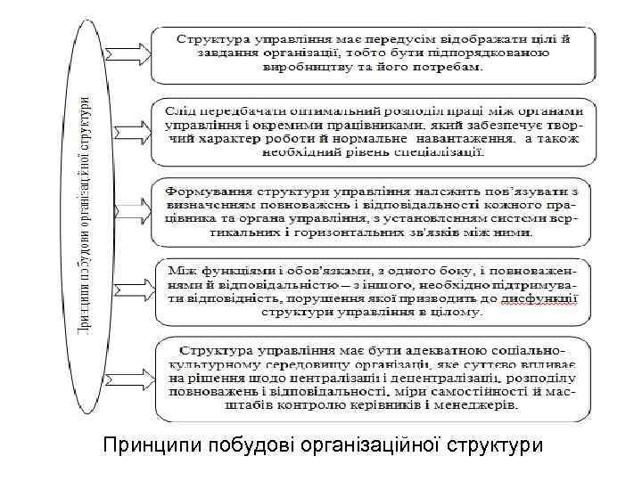 Принципи побудові організаційної структури 