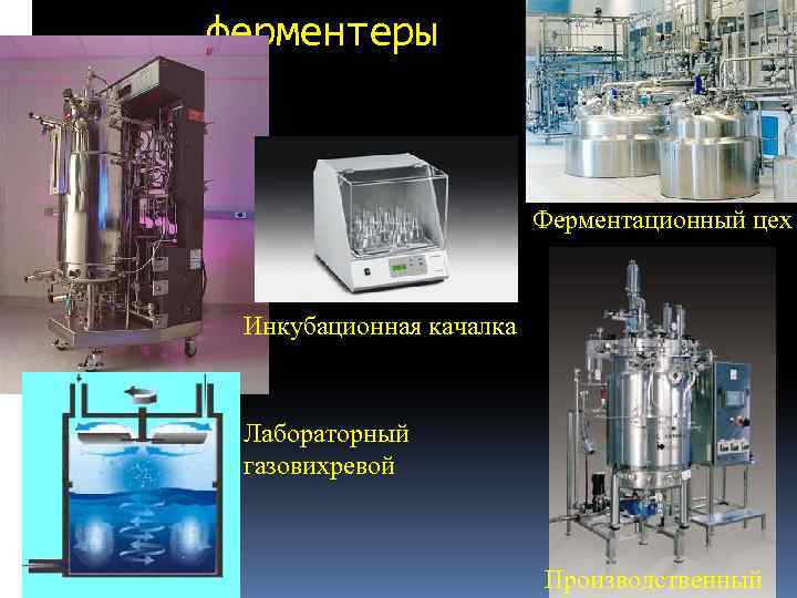 ферментеры Ферментационный цех Инкубационная качалка Лабораторный газовихревой Производственный 